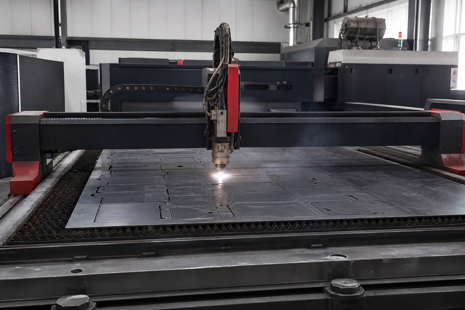 Real equipment, production space and finished components.
