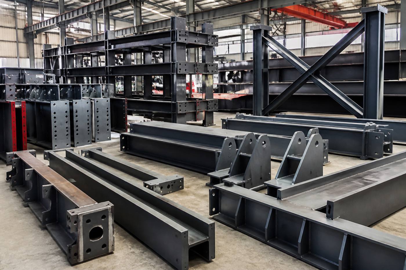 Beams, brackets, frames and project-specific assemblies.